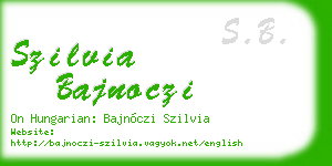 szilvia bajnoczi business card