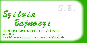 szilvia bajnoczi business card